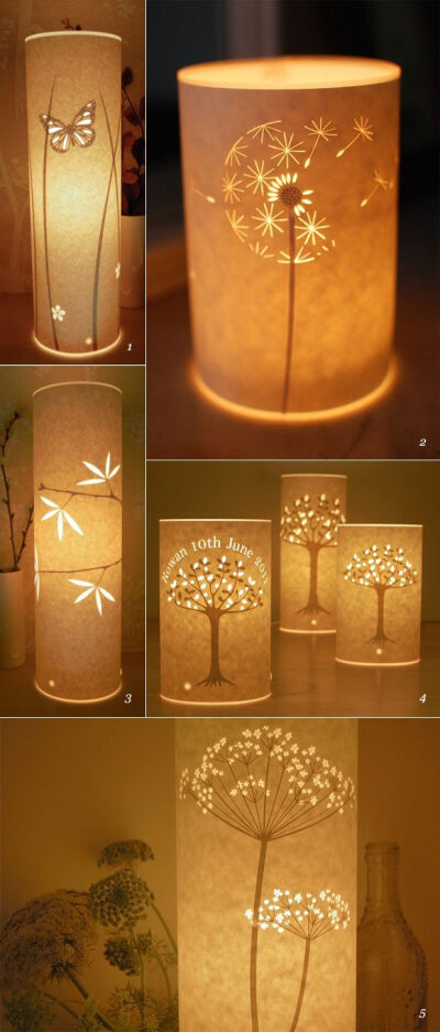 Beautiful DIY Paper Lamps... This would be beautiful to do as luminaries along the driveway! #DIY