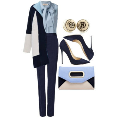 A fashion look from August 2014 featuring Tory Burch blouses, Prabal Gurung coats and STELLA McCARTNEY pants. Browse and shop related looks.