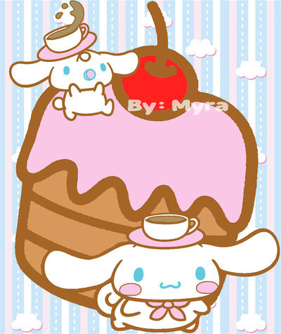 Cinnamoroll, Milk And Big Cake by OkashiTi