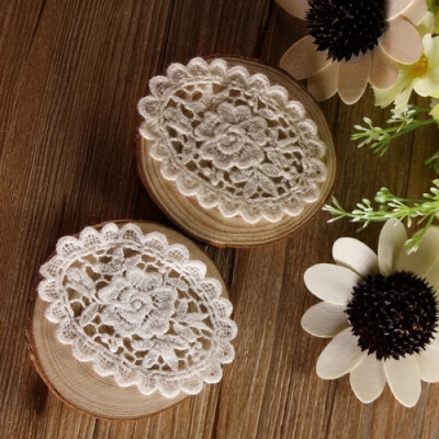 7CM*5CM水溶刺绣玫瑰花型百代丽贴花/布贴服装配件 外贸 现货