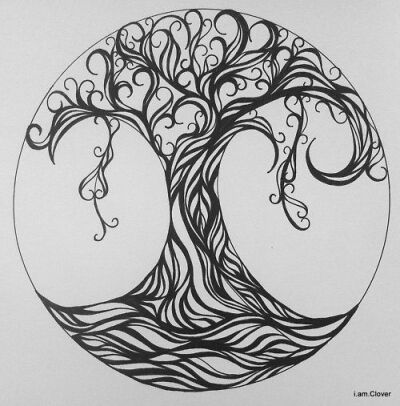 zentangle | Zentangle, Doodling and Drawing Trees / Tree of Life River Deep