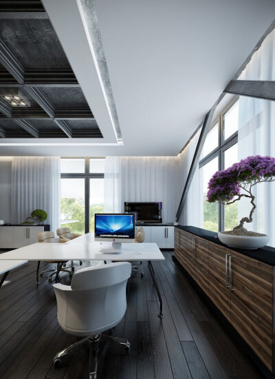 现代家庭办公设计布局 Contemporary Home Office Design Ideas
