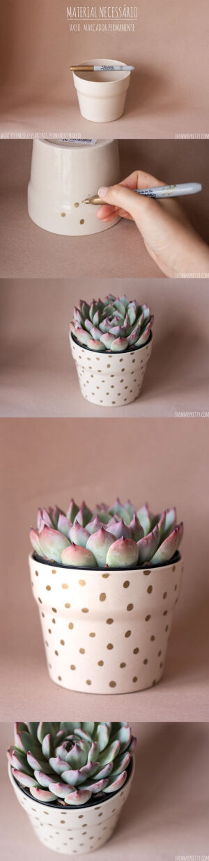{ DIY TIPS } Dotted pot plant - Show Me Pretty