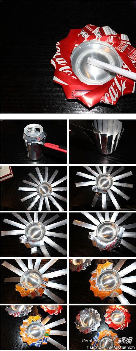 DIY Pop Can Ashtray-this is pretty clever. Could be used for other things too