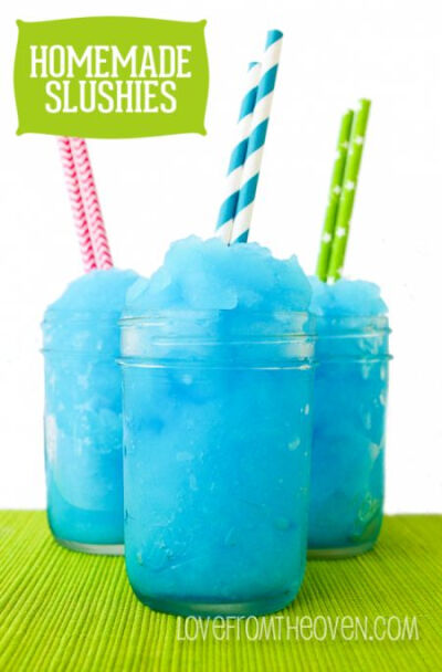 Homemade slushee recipe. One of the most popular recipes on Love From The Oven in 2013.