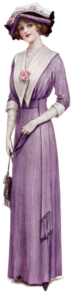 purple fashions | victorian lady, fashion 1912, vintage purple dress, antique fashion ...