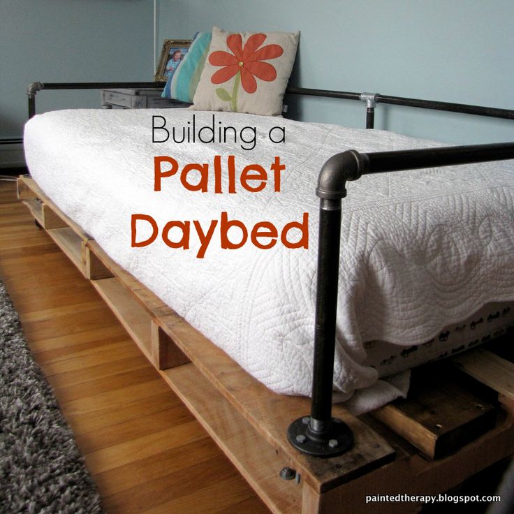 Build a cozy daybed from pallets.