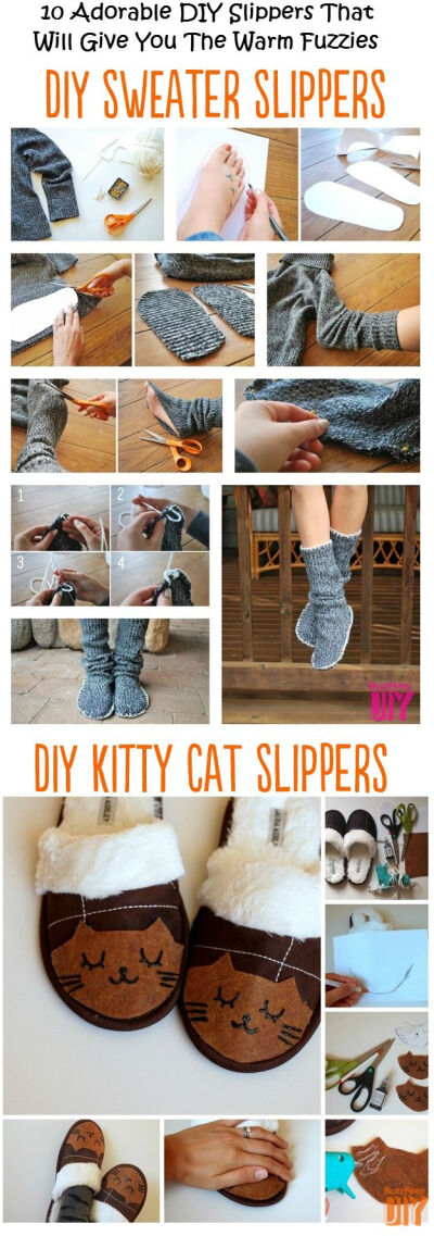 10 Adorable DIY Slippers That Will Give You The Warm Fuzzies