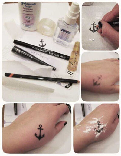 DIY fake tattoo - wear a tattoo that you want for a while to make sure you actually like it. Great idea.