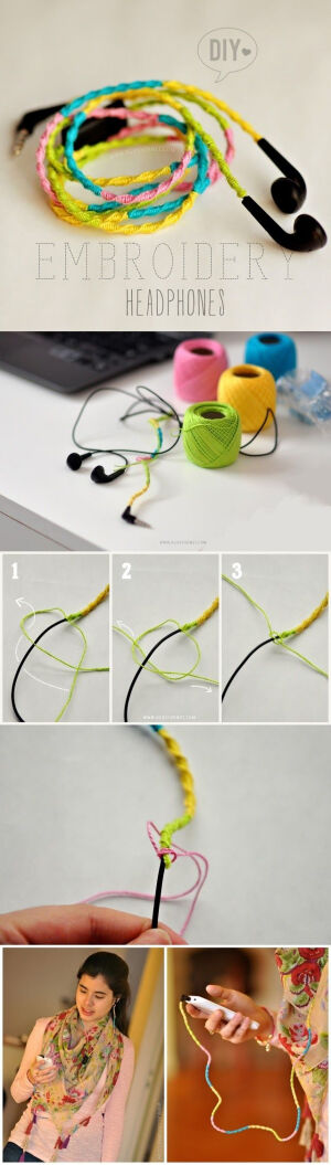 Diy Projects: DIY Embroidery Headphones