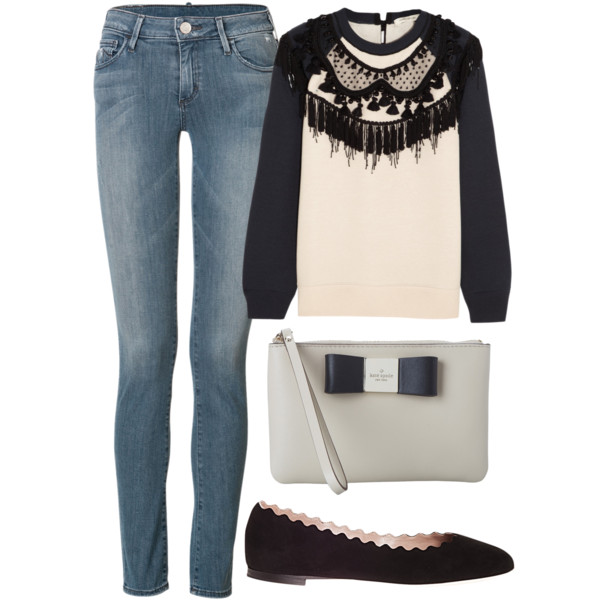 A fashion look from June 2014 featuring Marc Jacobs sweatshirts, True Religion jeans and Chloé flats. Browse and shop related looks.