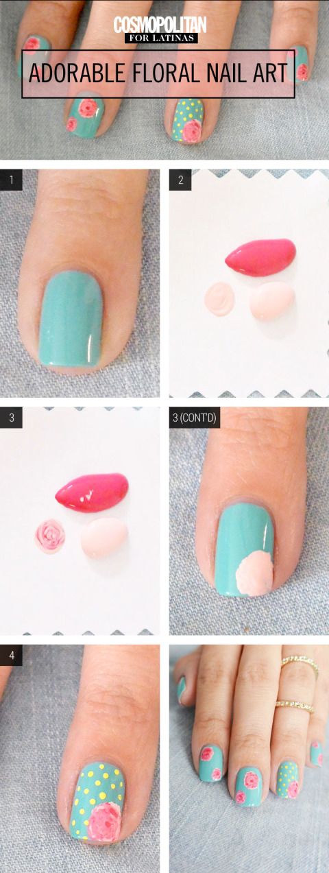 Flower Manicure Tutorial - Nails By Arelis P. Tutorial