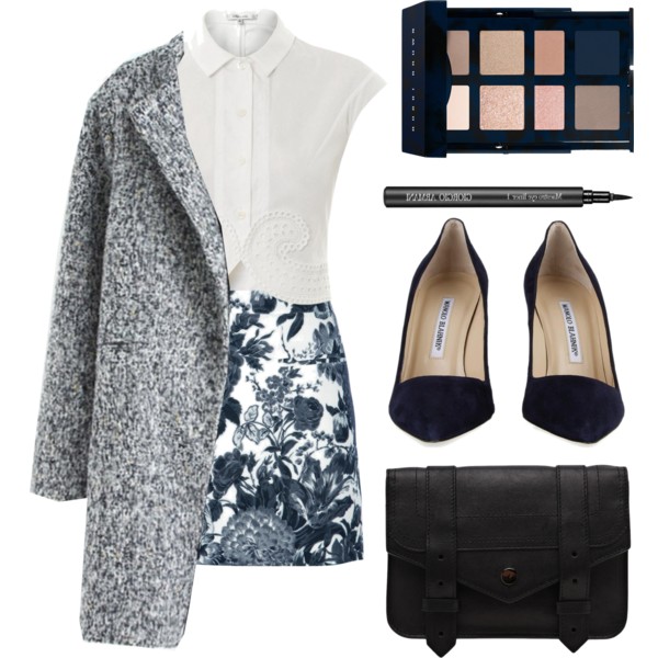 A fashion look from March 2014 featuring Carven tops, STELLA McCARTNEY mini skirts and Manolo Blahnik pumps. Browse and shop related looks.