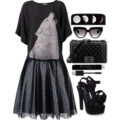 A fashion look from August 2014 featuring Closed t-shirts, Vanessa Bruno Athé mini skirts and Miss KG sandals. Browse and shop related looks.