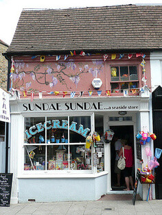 A unique seaside store at 62 Harbour street, Whitstable, Kent, UK(southeast England)