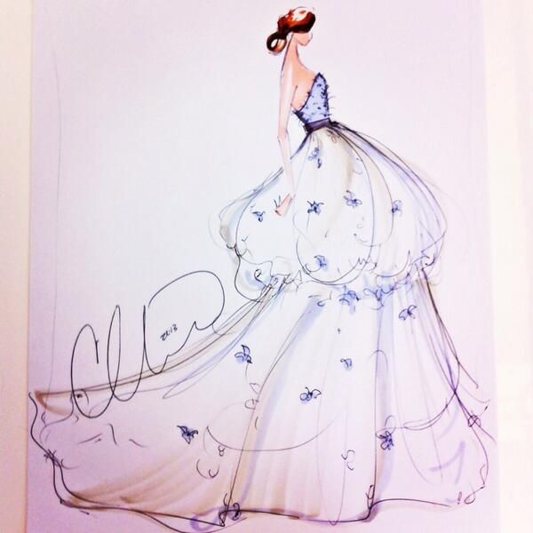 Sketch by Christian Siriano: a bridal idea