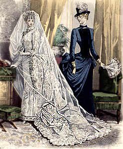 Victorian Bride... love the train and veil