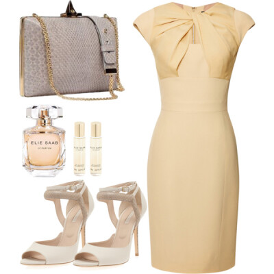 A fashion look from July 2014 featuring Elie Saab dresses, Elie Saab sandals and Elie Saab handbags. Browse and shop related looks.