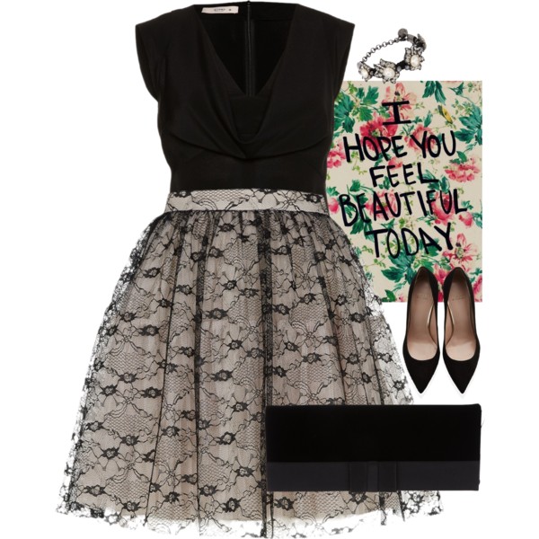 A fashion look from February 2014 featuring Etro tops, RED Valentino skirts and Stuart Weitzman pumps. Browse and shop related looks.