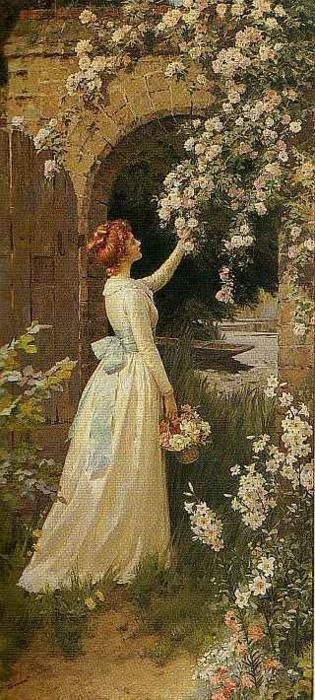 Picking Roses, Percy Tarrant. (1879-1930)