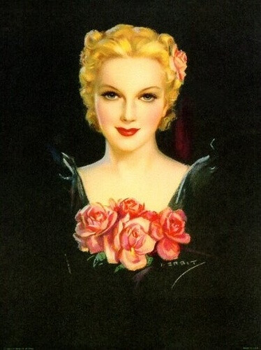 Jules Erbit #vintage #illustration #roses #art