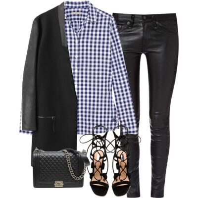 A fashion look from April 2014 featuring Burberry blouses, Jeremy Laing jackets and rag &amp;amp; bone jeans. Browse and shop related looks.