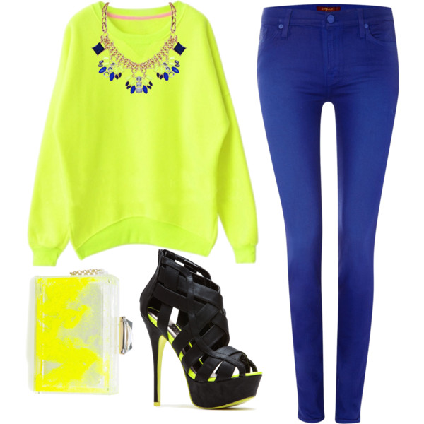 A fashion look from March 2014 featuring 7 For All Mankind jeans, Liliana pumps and KOTUR clutches. Browse and shop related looks.