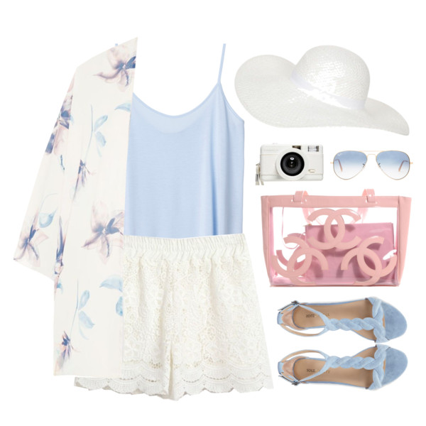 A fashion look from August 2014 featuring Monki tops, Sole Society sandals and J by Jasper Conran hats. Browse and shop related looks.