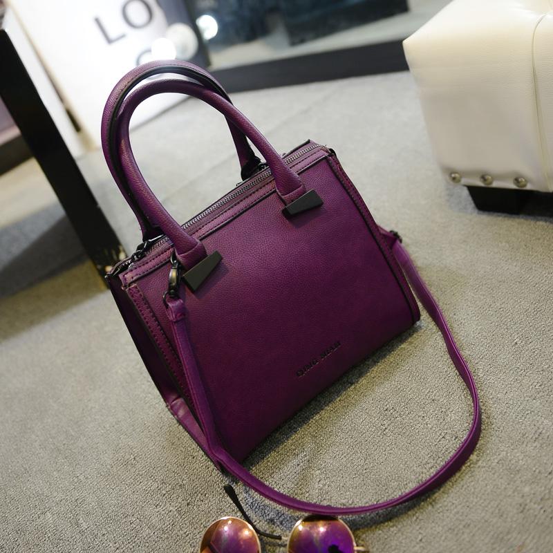 欧美时尚潮流女包 单肩手提斜跨油蜡皮杀手包