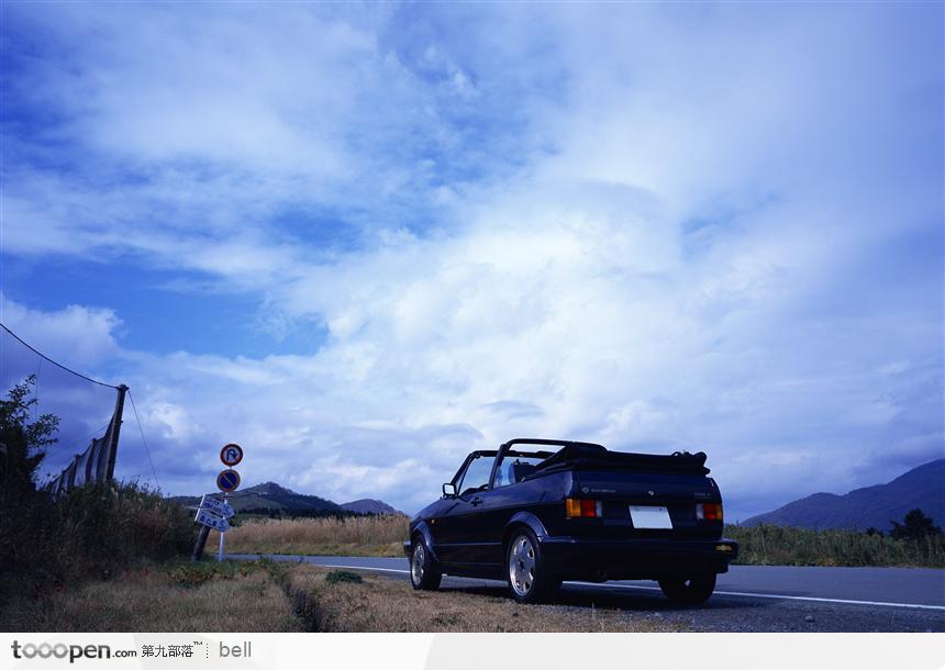 大众 敞篷车 公路 白云 山