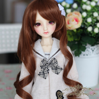 Karl-work BJD SD 1/3 3分 假发 假毛 棕色卷发