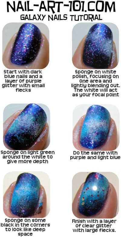 galaxy nails. Yes, please.