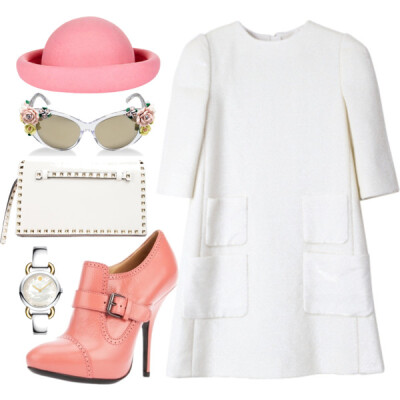 A fashion look from July 2013 featuring Valentino clutches, Movado watches and Topshop hats. Browse and shop related looks.