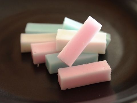 pastel coloured wagashi