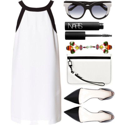 A fashion look from August 2013 featuring Zara dresses, Zara flats and Alexander Wang clutches. Browse and shop related looks.