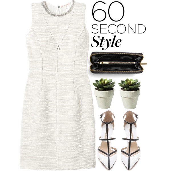 A fashion look from September 2014 featuring Rebecca Taylor dresses, Michael Kors pumps and Tory Burch wallets. Browse and shop related looks.