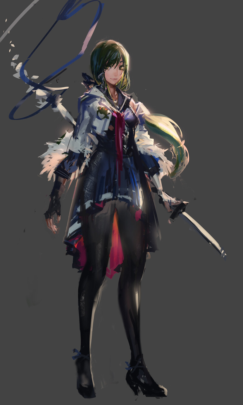 作者木shiyo id=40222 二次元 插画 手绘 色彩 美少女