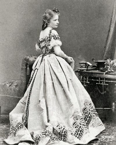 Civil War Photo Print Woman in Exquisite Dress. Gorgeous trim