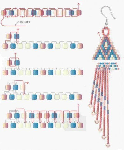 米珠 很详细的耳坠图解