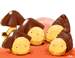 きのこたけのこ美食 萌物 可爱 动物 小鸡仔