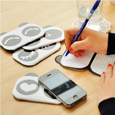 可爱卡通熊猫造型小账本 韩国创意文具 小熊猫表情记账本 理财本