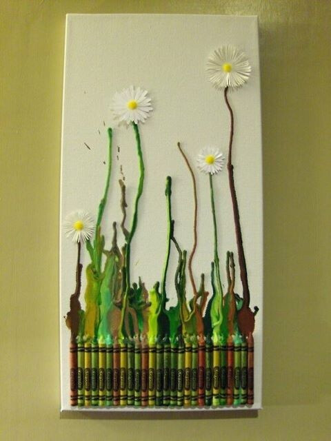 Now thins crayon art is actually kinda cool #Crayola Crayon. #Meltdown #DIY #craft For list of homes for sale in Michigan call Elite Realty 734-513-2166 or click www.eliterealtymi.com