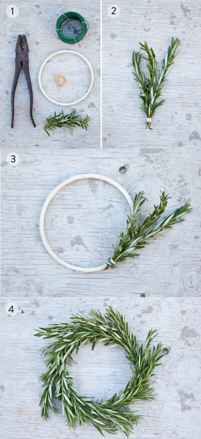 DIY Rosemary Wreath :: imagine how dreamy it smells!