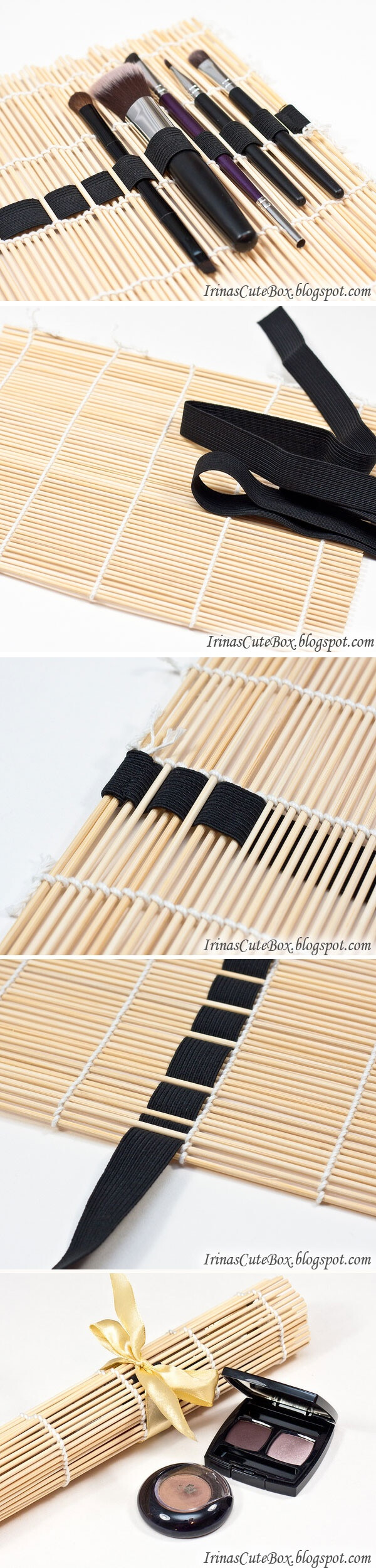 A tutorial how to make brush organizer of sushi mat.