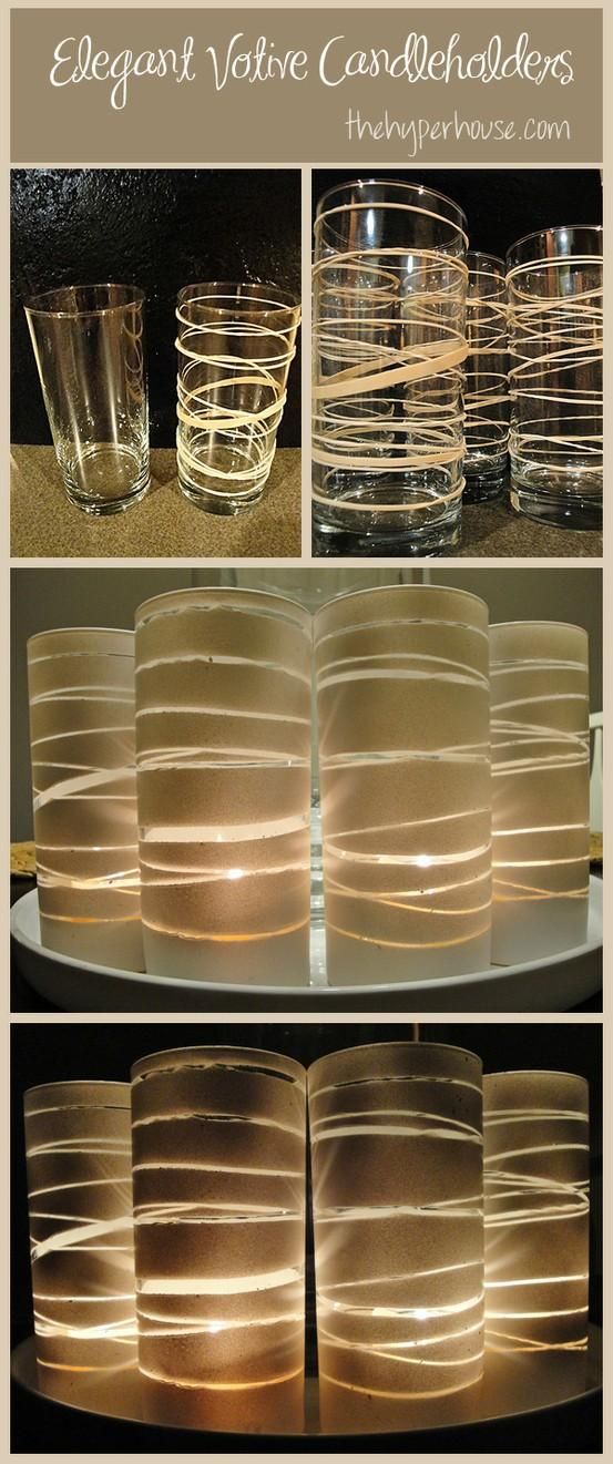 I have plenty of vases to do this with! You can probably check the Dollar Store and find any small clear glass container to use.