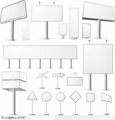 空白广告牌系列矢量素材2