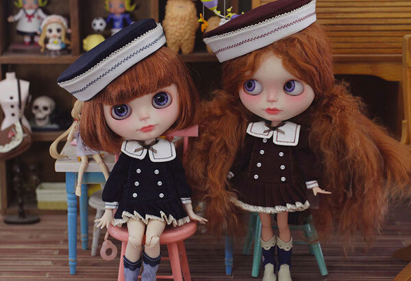 @Lovable@ 小布、Blythe、azone娃衣----刺绣水手服7色（预售）