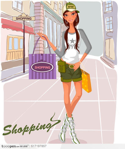 shoping的女孩