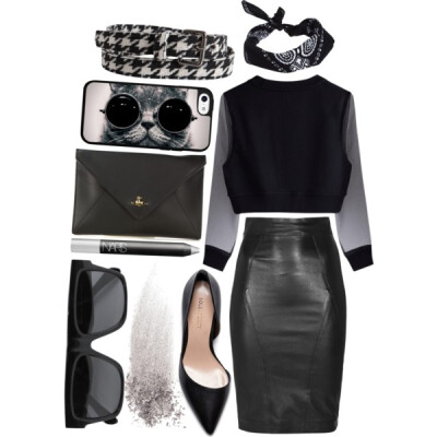 A fashion look from August 2014 featuring SLY 010 skirts, Sole Society pumps and Vivienne Westwood clutches. Browse and shop related looks.