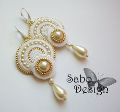 AMELIA soutache earrings handmade embroidered in by SaboDesign, $79.00. If anyone wants to spend some money on me IWANT THESE! HINT HINT.